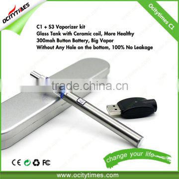 Ocitytimes Wholesale Cheap cbd oil glass cartridge OEM available ceramic atomizer cbd oil pen
