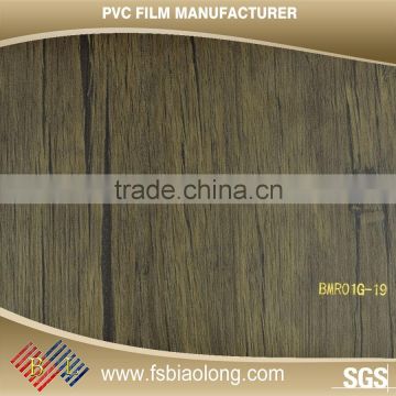 OEM/ODM acceptable wood grain pvc furniture film for covering furniture