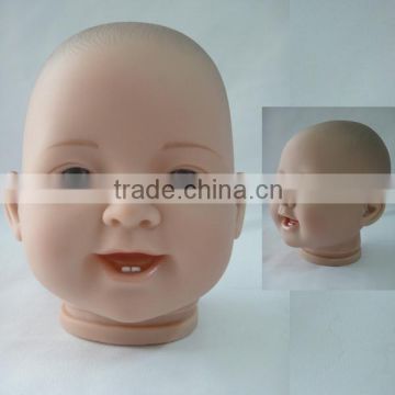 22 inch soft vinyl silicone dolls head without hair