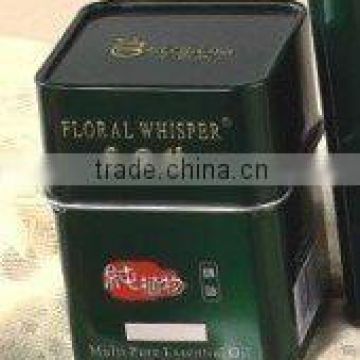 tin tea can with airtight metal lid