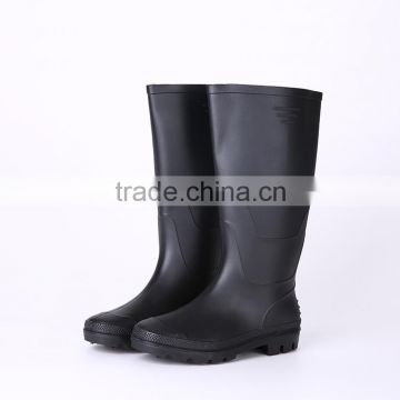 Factory price simple style pvc rain boots without steel toe, cheap plastic pvc rain boots