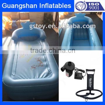 Hot portable plastic inflatable adult bathtub with seat