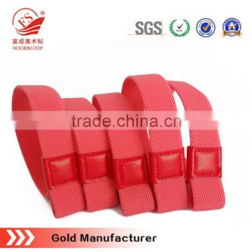 high quality red nylon hook loop book strap