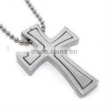 Wholesale Silver Jesus Titanium Stainless steel Grand Pendant Jewelry