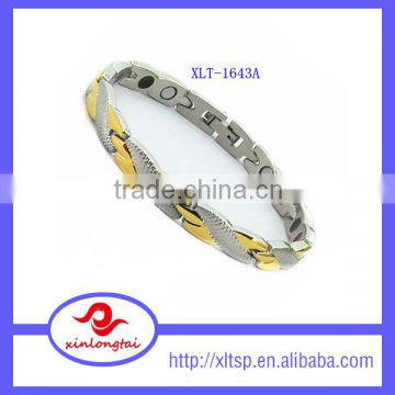 Super manufacture stainless steel bracelet bio element energy titanium bracelet