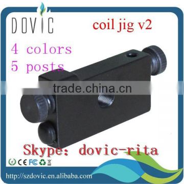 E-cig accessories RBA/RDA atomizer coil jig v2 with 5 sticks 4 color wholesale