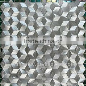 no joint decorative rectangle brushed aluminium composite tile for wall decoration