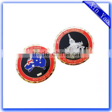 Factory supply good quality custom gold military coin