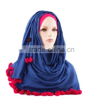 tassel hijab cotton hijab