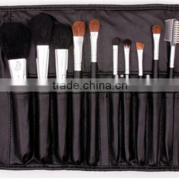 Wholesale Makeup Accessories Natural Hair Cosmetic Brush Set with Black Makeup Bag