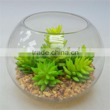 Goods From China Eco Friendly Artificial Plant Round Terrarium