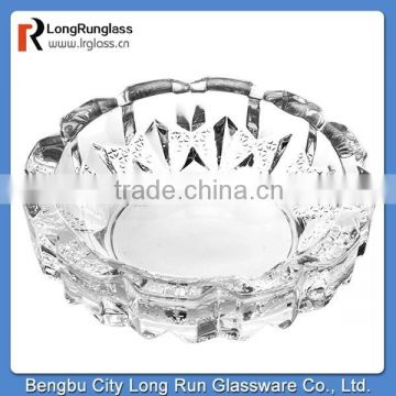 LongRun 2015 new product unique diamond-shaped pattern glass ashtray wholesale glassware