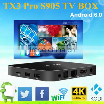 XMBC TX3 PRO ODM Android 6.0 acceleration TV box