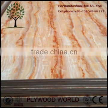 laminated wood grain polyester plywood,Linyi direct manufacture