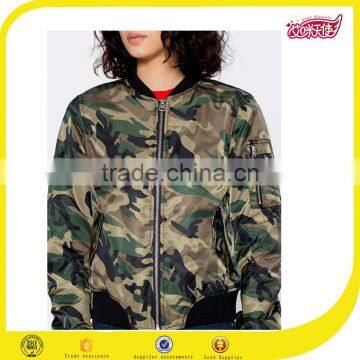 2016 winter jackets women softshell camo windbreaker bomber jacket