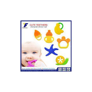 natural rubber baby teether elephant designer toys