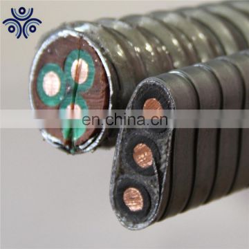 China supplier 3 core 1AWG EPR insulated and sheathed armoured submersible well pump cable
