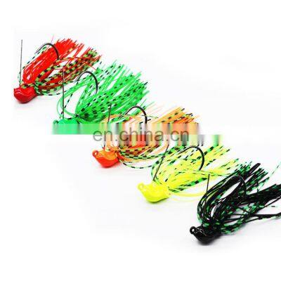 Weihai fast delivery 7cm/13g  jigging  bait Buzz bait mixed lead head Fishing lures with  silicone skrit