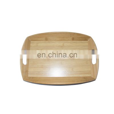 Wholesale Durable Solid Custom Bamboo Serving Tray for Food Breakfast Party Tea Coffee Table