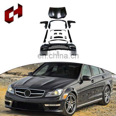 CH Modified Upgrade Exhaust Grille Front Rear Lip Fenders Installation Body Kit For Mercedes-Benz C Class W204 11-14 C63