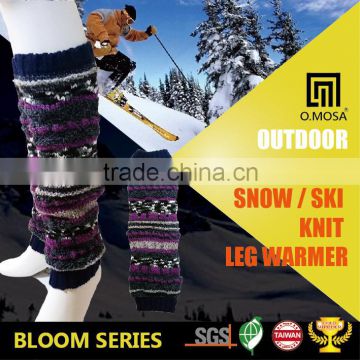 OM3264 OEM Service O.MOSA 3G Wool Fancy Yarn Sport Knit Leg Warmers Socks