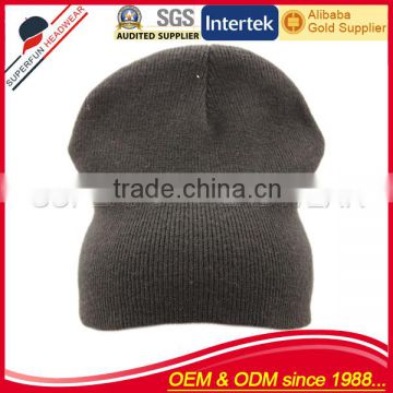 black high quality knitted beanie hat