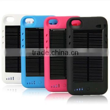 Hot sale 2400mA emergency solar battery charger battery case for iphone4/4s