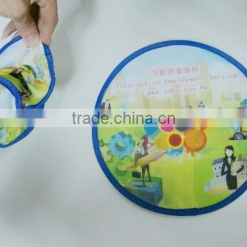 Customized Nylon Folding Mini Frisbee Flying Disc Golf Toy For Childern Game
