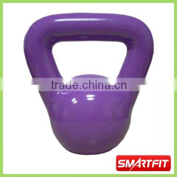 8 kg purple color vinyl dippping kettle bell steel kettlebell with painting OEM service available