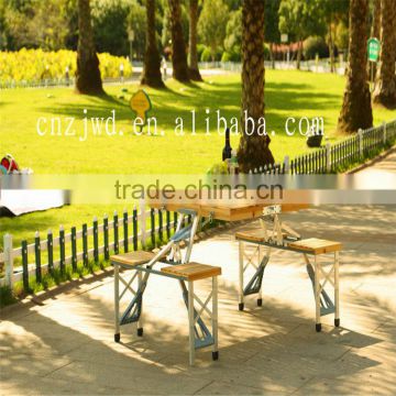 4 seat wooden folding table
