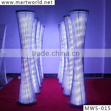 2016 wedding decoration LED light metal wedding pillar,wedding walk way stand ,wedding columns for wedding decoration(MWS-015)