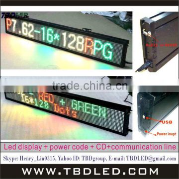 Hot sale world language LED Mini sign with Steel Stand,led running message display