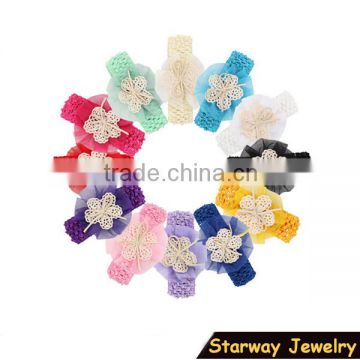 >>new SW16529 kids elastic hair accessories baby girls lace hairbands/
