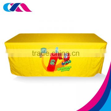 300d polyester custom print logo table cloth made in china