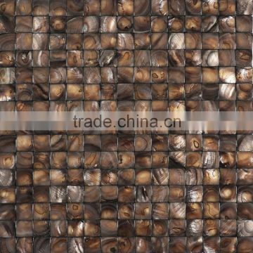 Convex colored brown freshwater shell mosaic tile,bathroom tile