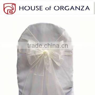 White Organza Chair Sash for Banquet or Wedding Decoration