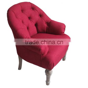 Classic lining room furniture upholstered wing sofa chair