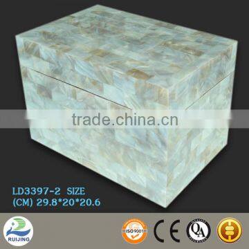 Rectangular Jewelry Box with Marble Pattern