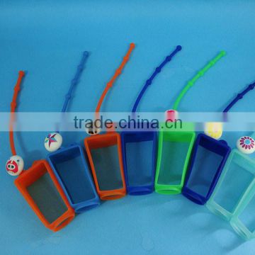 New silicone bottle holder , colorful silicone case for empty sanitizer container