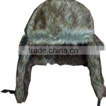 nylon & fake fur warm hat earflap hat