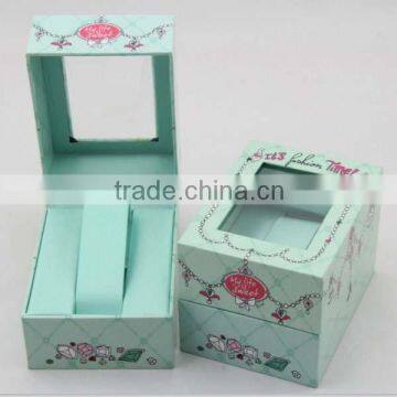 Lovly kid's watch boxes with clear PVC window