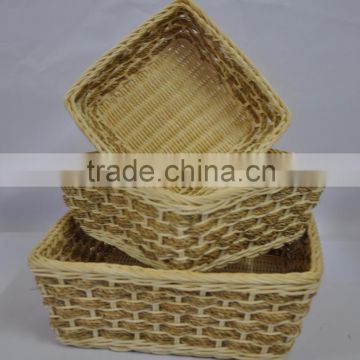 Reatangulare rattan and seagrass basket spring and summer 2016