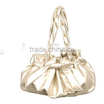 wholesale PU leather silver handbag
