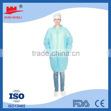 Disposable cool lab coats cheap Nonwoven top lab coat