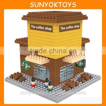 2015 Theme Scheduler Toy Coffee House Educational Plastic Building Blocks Toys
