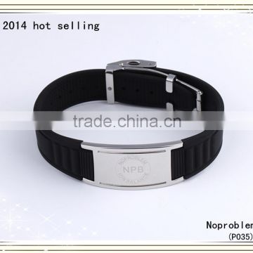 Noproblem P035 beautiful rubber fitness negative ion luxury fashion wrist brands bracelet