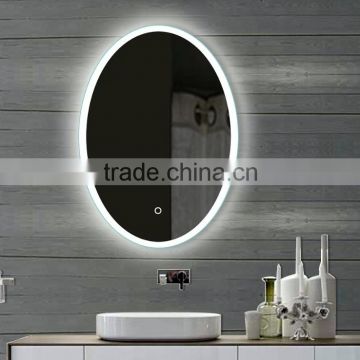 High end OVAL illuminated bathroom mirror , led mirror with lights
