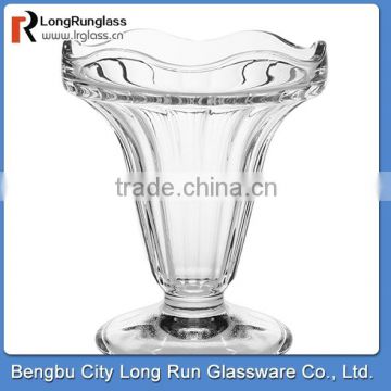 LongRun 2014 latest unique design hot sale funny drinking glass cup ice cream holeder glass cup