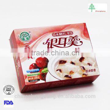 Custom corrugated cardboard paper box for food with white back paper