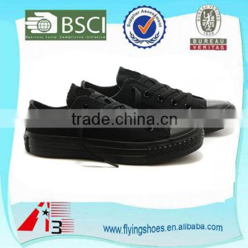 all black fashion style canvas shoes
